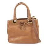PRADA Logo Leather Ribbon 2Way Bag Hand Bag Brown BN2245 Used
