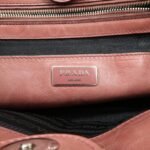 PRADA Triangle Logo Leather 2Way Tote Bag Hand Bag Pink B2625M - 图片 24