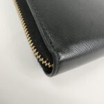 PRADA Logo Saffiano Leather Zippy Long Wallet Black 1ML506 - 图片 8