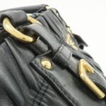 PRADA Leather 2WAY Bag Hand Bag Shoulder Bag Black BN1788 - 图片 19