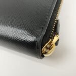 PRADA Logo Saffiano Leather Zippy Long Wallet Black 1ML506 - 图片 9