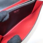 PRADA Leather Bi-Fold Long Wallet Black Silver Hardware 1MH037 Used - 图片 16