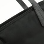 PRADA Nylon Leather Hand Bag Black Gold Hardware 1BA084 - 图片 15
