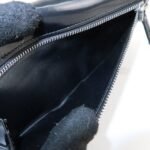PRADA Leather Bi-Fold Long Wallet Black Silver Hardware 1MH037 Used - 图片 14
