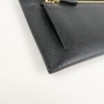PRADA Saffiano Leather Envelope Flap Long Wallet Black 1M1175 Used - 图片 8