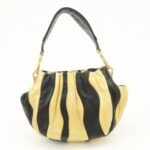 PRADA Leather Hand Bag Black Gold Hardware - 图片 2