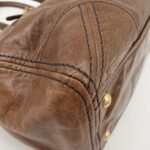 PRADA Logo Leather 2Way Bag Tote Bag Shoulder Bag Brown BL0727 Used - 图片 13