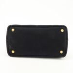 PRADA Canapa Mini Canvas 2Way Hand Bag Tote Bag Black 1BG439 Used - 图片 5