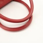 PRADA Triangle Logo Saffiano Leather Boston Bag Hand Bag Red BL0095 Used - 图片 7