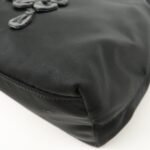 PRADA Nylon Leather Hand Bag Black Gold Hardware 1BA084 - 图片 9
