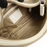 PRADA Logo Canvas Leather Shoulder Bag Hand Bag Beige White BR3429 - 图片 22