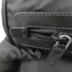 PRADA Triangle Logo Nylon Leather Shoulder Bag Silver HDW Black Used - 图片 14