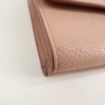 MIU MIU Leather Bi-fold Wallet Compact Wallet Pink 5ML014 Used - 图片 6