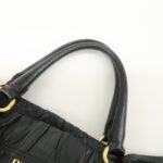 PRADA Leather 2WAY Bag Hand Bag Shoulder Bag Black BN1788 - 图片 6