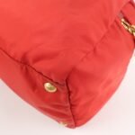 PRADA Triangle Logo Nylon Leather 2Way Shoulder Bag Hand Bag Red Used - 图片 13