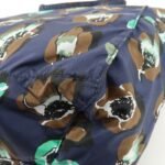 PRADA Triangle Logo Nylon Tote Bag w/Pouch Flower Print Navy B4626B Used - 图片 10