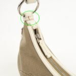 PRADA Logo Canvas Leather Shoulder Bag Hand Bag Beige White BR3429 - 图片 19