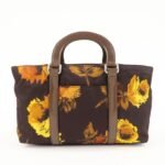 PRADA Triangle Logo 2Way Hand Bag Shoulder Bag Brown Yellow BN1052 Used - 图片 2