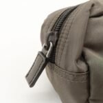PRADA Set of 2 Leather Nylon Pouch Cosmetic Pouch Gray Khaki Used - 图片 10