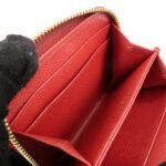 PRADA Triangle Logo Round Zippy Coin Case Red 1MO268 Used - 图片 21