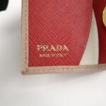 PRADA Logo Leather 4 Rings Key Case Key Holder Beige 1PG004 Used - 图片 18
