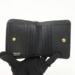 PRADA Logo Saffiano Leather Round Zippy Wallet Black 1MM268 - 图片 19