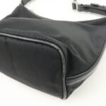PRADA Triangle Logo Nylon Leather Shoulder Bag Hand Bag Black BR3121 Used - 图片 11