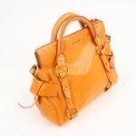 MIU MIU Leather 2Way Bag Hand Bag Shoulder Bag Orange RT0438 - 图片 4