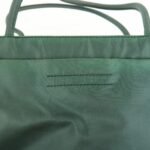 PRADA Triangle Logo Nylon Leather Tote Bag Green - 图片 22