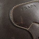 PRADA Logo Leather Shoulder Bag Crossbody Bag Brown - 图片 17