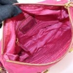 PRADA Nylon Saffiano Leather Flap Messenger Shoulder Bag Pink BT0697 Used - 图片 22