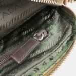 PRADA Leather Shoulder Bag Hand Bag Bi-color Mustard Brown Used - 图片 22