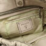 PRADA Leather 2WAY Bag Hand Bag Shoulder Bag Ivory BN1789 - 图片 22