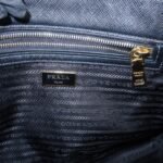 PRADA Triangle Logo Saffiano Leather 2WAY Hand Bag Black BN1801 Used - 图片 24