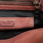 PRADA Triangle Logo Leather 2Way Tote Bag Hand Bag Pink B2625M - 图片 23