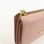 MIU MIU Leather Bi-fold Wallet Compact Wallet Pink 5ML014 Used - 图片 11