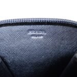 PRADA Triangle Logo Saffiano Leather Round Zippy Coin Case Black - 图片 19