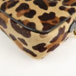 MIU MIU Unborn Calf Leather Shoulder Bag Beige Brown Used - 图片 12