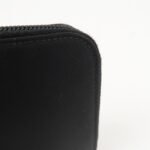 PRADA  Nylon Saffiano  Leather Bi-fold Round zippy Wallet Black Used - 图片 12