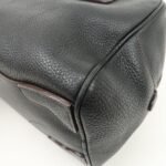 PRADA Logo Leather Hand Bag Mini Boston Bag Black BL0471 Used - 图片 12