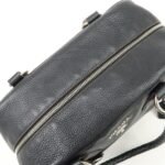 PRADA Logo Leather Hand Bag Mini Boston Bag Black BL0471 Used - 图片 21