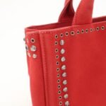 PRADA Canapa Mini Canvas Hand Bag Castilian Red BN2439 - 图片 16