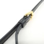 PRADA Logo Saffiano Leather Shoulder Bag Gold HDW Black - 图片 8