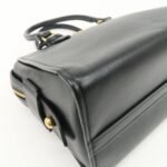 PRADA Leather 2Way Bag Hand Bag Black Gold Hardware Used - 图片 11
