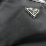 PRADA Triangle Logo Nylon Leather Shoulder Bag Hand Bag Black BR3121 Used - 图片 17