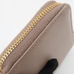PRADA Logo Saffiano Leather Zippy Coin Case Pink Beige 1ML025 Used - 图片 17