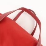 PRADA Triangle Logo Nylon Leather 2Way Shoulder Bag Hand Bag Red Used - 图片 6