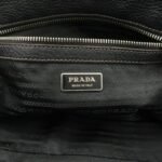 PRADA Logo Leather Hand Bag Mini Boston Bag Black BL0471 Used - 图片 24