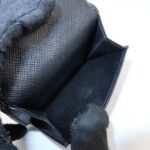 PRADA Saffiano Leather Tri-fold Wallet Black Gold Hardware 1MH021 Used - 图片 11