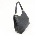 PRADA VITTELLO PHOENIX Triangle Logo Leather Shoulder Bag Black 1BC051 Used - 图片 4